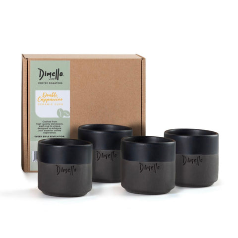Dimello - Double Cappuccino Keramiktasse 240ml (4 Stk.)