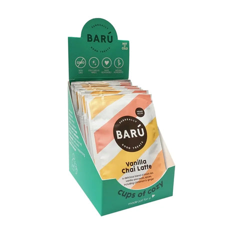 Baru - Vanilla Chai Latte Single Portion 20g 6x display