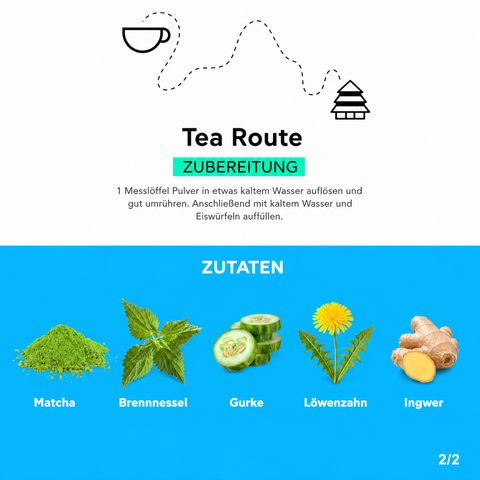 Tea Route - Instant Ice Tea Detox Matcha 200gr
