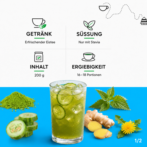 Tea Route - Instant Ice Tea Detox Matcha 200gr