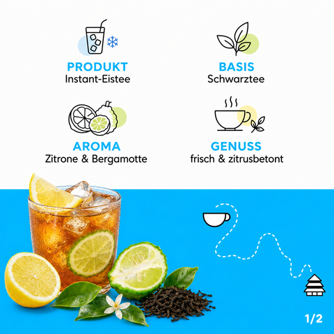 Tea Route - Instant Eistee Zitrone-Bergamotte 400 g