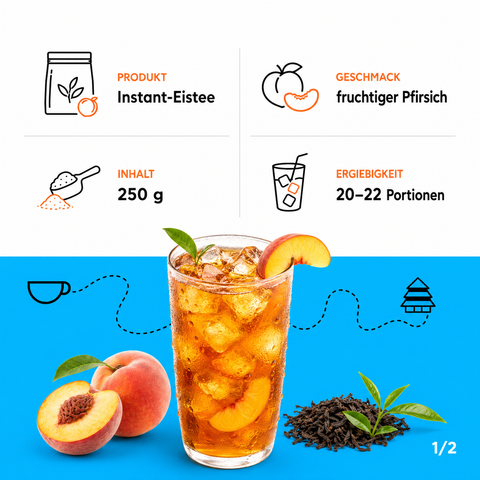 Tea Route - Instant Eistee Pfirsich 400 gr